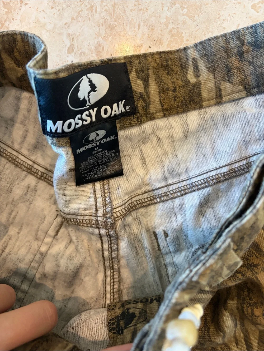 Mossy Oak Gray and Black Camouflage Cargo Pants